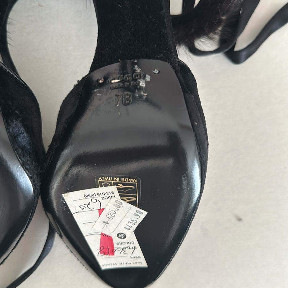 Tom Ford Gucci Mink Python Velvet Heels 7 NWT - Picture 9 of 15